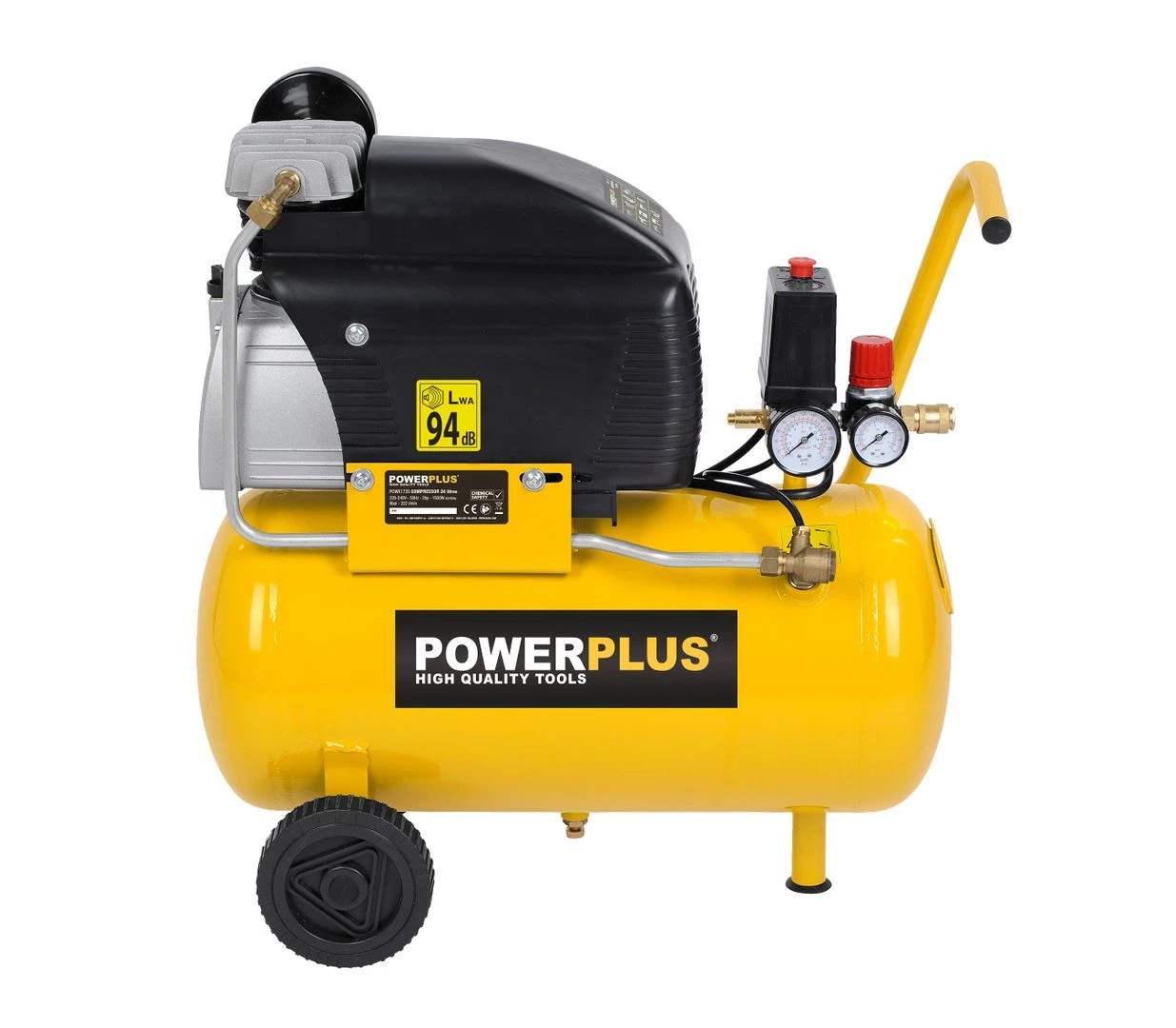 Powerplus POWX1735 Compressor - 1500W - 24L - Olie 4 Powerplus POWX1735 Compressor - 1500W - 24L - Olie - Afbeelding 4
