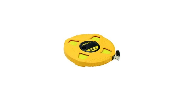 Stanley 0-34-297 Landmeter Fiberglas Met Gesloten Kast - 30m - 12,7mm 1 Stanley 0-34-297 Landmeter Fiberglas Met Gesloten Kast - 30m - 12,7mm