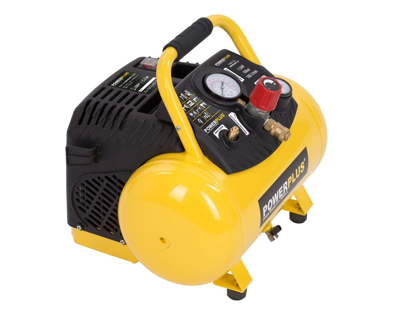 Powerplus POWX1723 Compressor - 1100W - 12L - Olievrij 5 Powerplus POWX1723 Compressor - 1100W - 12L - Olievrij - Afbeelding 5