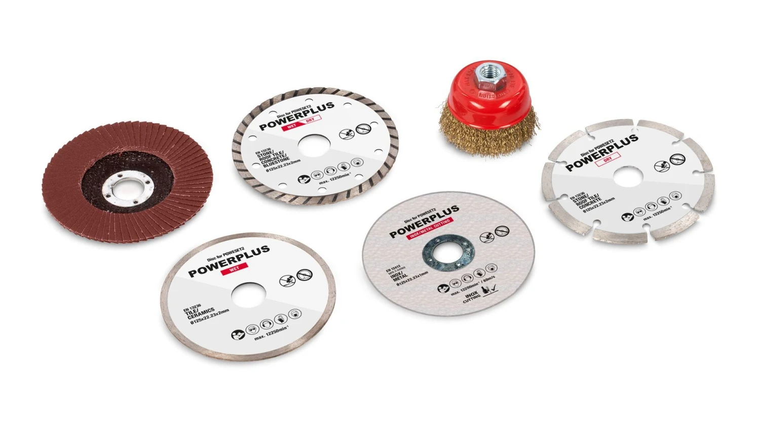 Powerplus POWESET2 Haakse Slijper + 6 Accessoire In Koffer - 900W - 125mm 5 Powerplus POWESET2 Haakse Slijper + 6 Accessoire In Koffer - 900W - 125mm - Afbeelding 5