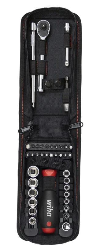 Wiha 44684 Dopsleutel- En Bitset 1/4" 40-delig - Incl. Multifunctionele Tas Met Riemklem 2 Wiha 44684 Dopsleutel- En Bitset 1/4" 40-delig - Incl. Multifunctionele Tas Met Riemklem - Afbeelding 2