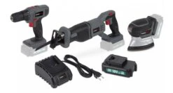 Powerplus POWEBSET20 18V Li-Ion Accu Schroefboormachine (POWEB1510) & Reciprozaag (POWEB2510) & Schuurmachine (POWEB4020) Combiset (1x1.5Ah)