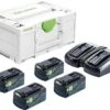 Festool SYS 18V 4x5,2/TCL 6 DUO Energieset (4x 5,2Ah) In Systainer - 577136