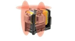 DeWalt DCE089D1R 10,8V Li-Ion Accu Zelfnivellerende 3x 360 Graden Multilijnlaser Set (1x 2.0Ah Accu) In Koffer - 3 Lijnen - 15m - DCE089D1R-QW