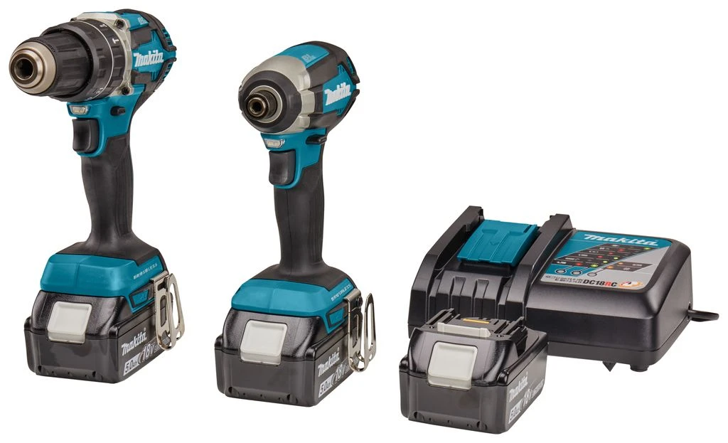 Makita DLX2180TJ1 18V Li-Ion Accu Klop-/schroefmachine (DHP484) & Slagschroevendraaier (DTD153) Combiset (3x 5,0Ah Accu) In Mbox - Koolborstelloos 3 Makita DLX2180TJ1 18V Li-Ion Accu Klop-/schroefmachine (DHP484) & Slagschroevendraaier (DTD153) Combiset (3x 5,0Ah Accu) In Mbox - Koolborstelloos - Afbeelding 3