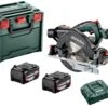 Metabo KS 18 LTX 57 18V Li-Ion Accu Cirkelzaag Set (2x 5,2Ah Accu) In MetaBox - 57mm - 601857700
