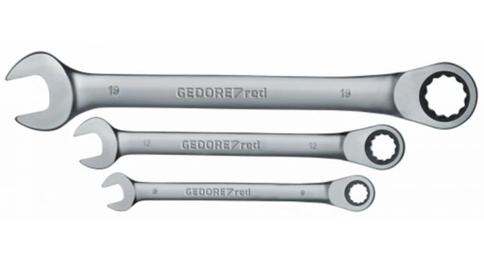 Gedore RED R07105012 12-delige Ring-/steekratelsleutelset - 8-19mm - 3300850 1 Gedore RED R07105012 12-delige Ring-/steekratelsleutelset - 8-19mm - 3300850