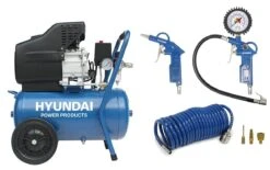 Hyundai 55801 Set 2 Compressor Inclusief Accessoireset - 8 Bar - 24L - 55801 + 55902
