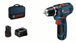 Bosch GSR 12V-15 12V Li-Ion Accu Boor-/schroefmachine Set (2x 2.0Ah Accu) In Toolbag - 060186810F