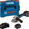 Bosch GWS 18V-10 SC 18V Li-ion Accu Haakse Slijp Set (2x 5.5Ah) In L-Boxx - 125 Mm
