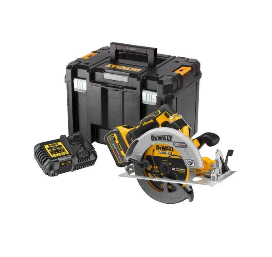 DeWALT DCS573T1-QW 18V Li-ion FlexVolt Accu Cirkelzaag Set (1x 6.0Ah) In TSTAK Koffer - 190 Mm 1 DeWALT DCS573T1-QW 18V Li-ion FlexVolt Accu Cirkelzaag Set (1x 6.0Ah) In TSTAK Koffer - 190 Mm