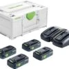Festool SYS 18V 4x4,0/TCL 6 DUO Energieset (4x 4,0Ah) In Systainer - 577104