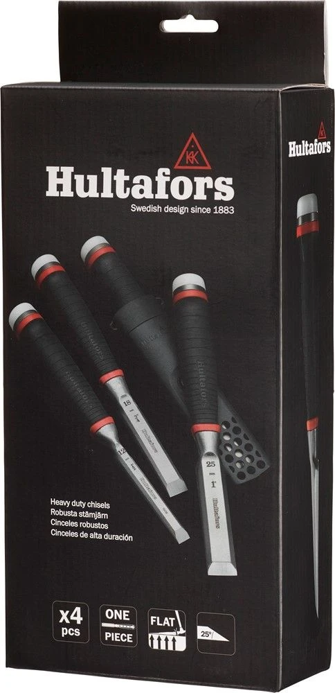 Hultafors HDC S4 Beitelset - 6/12/18/25 Mm 3 Hultafors HDC S4 Beitelset - 6/12/18/25 Mm - Afbeelding 3