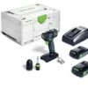 Festool TXS 18 C 3,0-Plus 18V Li-Ion Accu Schroefboormachine Set (2x 3,0Ah) In Systainer - 40Nm - 576895