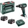 Metabo SSW 18 LTX 400 BL 18V Li-Ion Accu Slagmoersleutel Set (2x Li-Power 5.2Ah Accu) In MetaBOX - 400Nm - 1/2" - Koolborstelloos