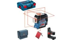 Bosch GLL 3-80 C SOLO 12V Li-Ion Accu Kruislijnlaser Body In L-Boxx - Rood - 30m - 0601063R03