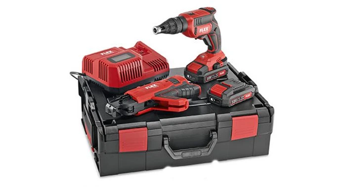 Flex DW 45 18.0-EC M/2.5 Set 18V Li-Ion Accu Gipsschroefmachine Set (2x 2,5Ah) Incl. Opzetstuk In L-Boxx - Koolborstelloos - 466.824 1 Flex DW 45 18.0-EC M/2.5 Set 18V Li-Ion Accu Gipsschroefmachine Set (2x 2,5Ah) Incl. Opzetstuk In L-Boxx - Koolborstelloos - 466.824