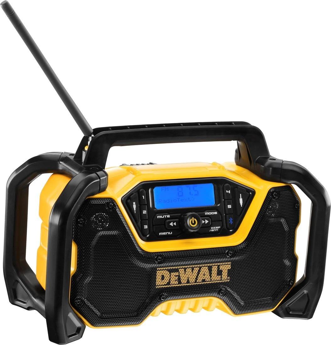 DeWALT DCR029 18V Li-Ion Accu DAB+ Bouwradio Met Oplaadfunctie - Werkt Op Netstroom & Accu - DCR029-QW 1 DeWALT DCR029 18V Li-Ion Accu DAB+ Bouwradio Met Oplaadfunctie - Werkt Op Netstroom & Accu - DCR029-QW