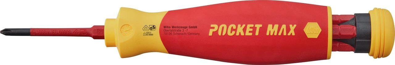 Wiha 45296 VDE Schroevendraaier Met Bitmagazijn - 75mm 1 Wiha 45296 VDE Schroevendraaier Met Bitmagazijn - 75mm