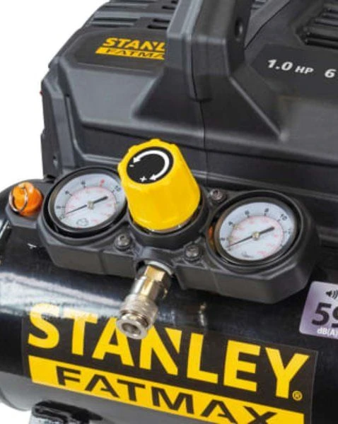 Stanley DST101/8/6 Compressor - 0,75kW - 8 Bar - 6L - 105L/min - Olievrij - Euro 2 Stanley DST101/8/6 Compressor - 0,75kW - 8 Bar - 6L - 105L/min - Olievrij - Euro - Afbeelding 2
