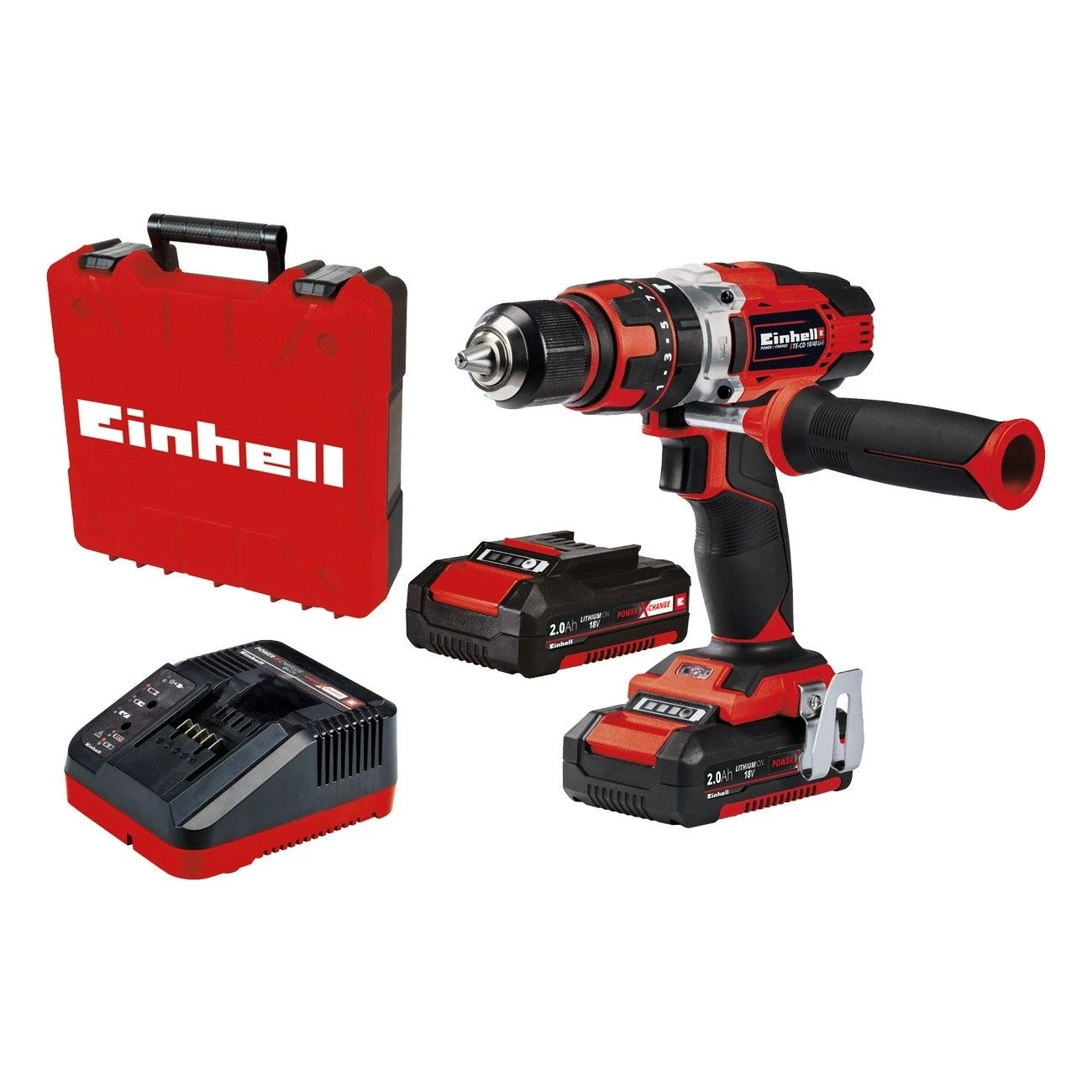Einhell TE-CD 18/48 Li-i Kit 18V Li-Ion Accu Klopboor-/Schroefmachine Set (2x 2,0Ah Accu) In Koffer - 4513935 1 Einhell TE-CD 18/48 Li-i Kit 18V Li-Ion Accu Klopboor-/Schroefmachine Set (2x 2,0Ah Accu) In Koffer - 4513935