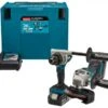 Makita DLX2430TJ 18V Li-Ion Accu Boor-/schroefmachine (DDF486) & Haakse Slijper (DGA504) Combiset (2x 5.0Ah) In Mbox