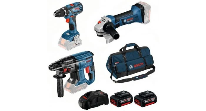 Bosch 3 Toolkit 18V Li-Ion Accu 3-delige Combiset (2x 5.0Ah Accu) In Tas - 0615990M0W 1 Bosch 3 Toolkit 18V Li-Ion Accu 3-delige Combiset (2x 5.0Ah Accu) In Tas - 0615990M0W