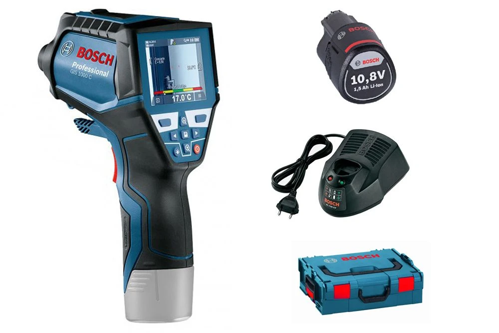 Bosch GIS 1000 C 10.8V Li-Ion Accu Thermodetector Set (1x 2.0Ah Accu) In L-Boxx - 0601083301 1 Bosch GIS 1000 C 10.8V Li-Ion Accu Thermodetector Set (1x 2.0Ah Accu) In L-Boxx - 0601083301