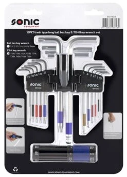 Sonic 601908 Dubbele Stiftsleutelset TX En Binnenzeskant Met Kogelkop - 18 Delig -Makita || Bosch || Stanley Verkoop 46a51f03df53fcf1e97d1e4faa3bc1e7