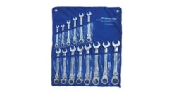 Silverline 399017 14-delige Ring-/steekratelsleutelset - Flexibel - 8-24mm