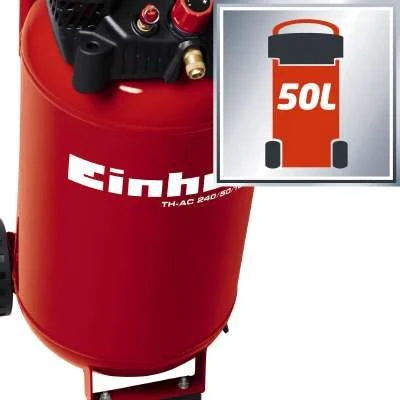 Einhell TH-AC 240/50/10 OF Compressor - 1500W - 10 Bar - 50L - 4010393 5 Einhell TH-AC 240/50/10 OF Compressor - 1500W - 10 Bar - 50L - 4010393 - Afbeelding 5