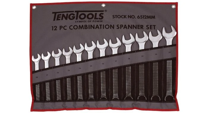 Teng Tools 6512MM 12-delige Ring-/steeksleutelset In Roltas - 20-32mm 1 Teng Tools 6512MM 12-delige Ring-/steeksleutelset In Roltas - 20-32mm