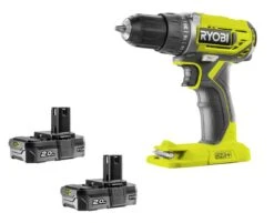Ryobi R18DD2-220S ONE+ 18V Li-ion Accu Boor-/schroefmachine Set (2x 2.0Ah Accu) In Tas - 5133003823