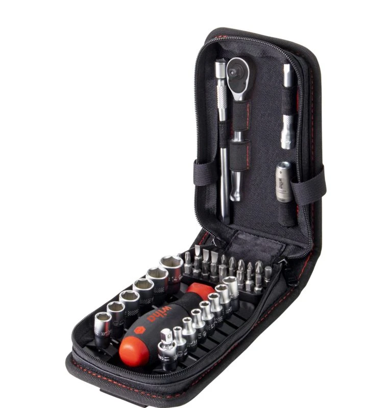 Wiha 44684 Dopsleutel- En Bitset 1/4" 40-delig - Incl. Multifunctionele Tas Met Riemklem 1 Wiha 44684 Dopsleutel- En Bitset 1/4" 40-delig - Incl. Multifunctionele Tas Met Riemklem