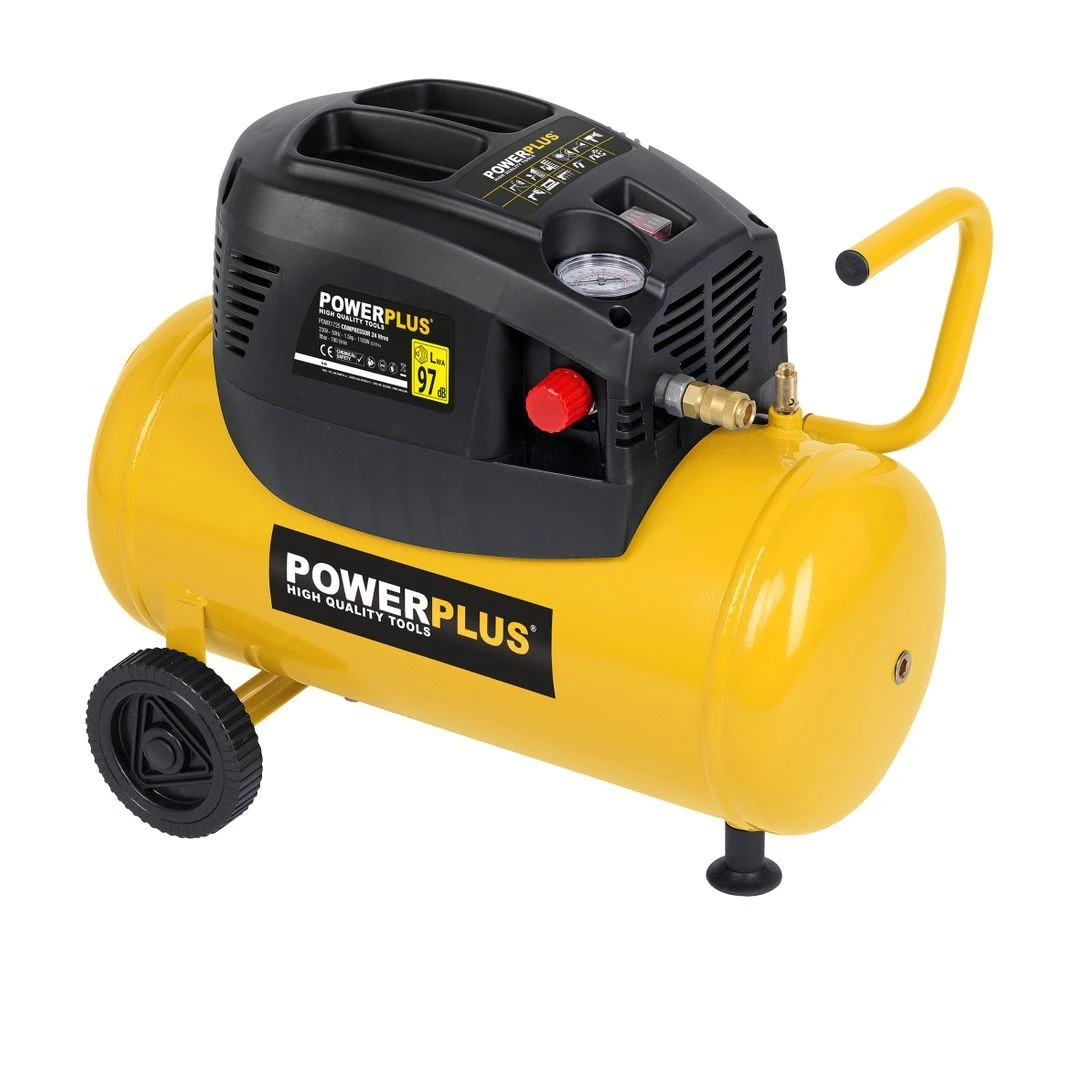 Powerplus POWX1725 Compressor - 1100W - 24L - Olievrij 4 Powerplus POWX1725 Compressor - 1100W - 24L - Olievrij - Afbeelding 4