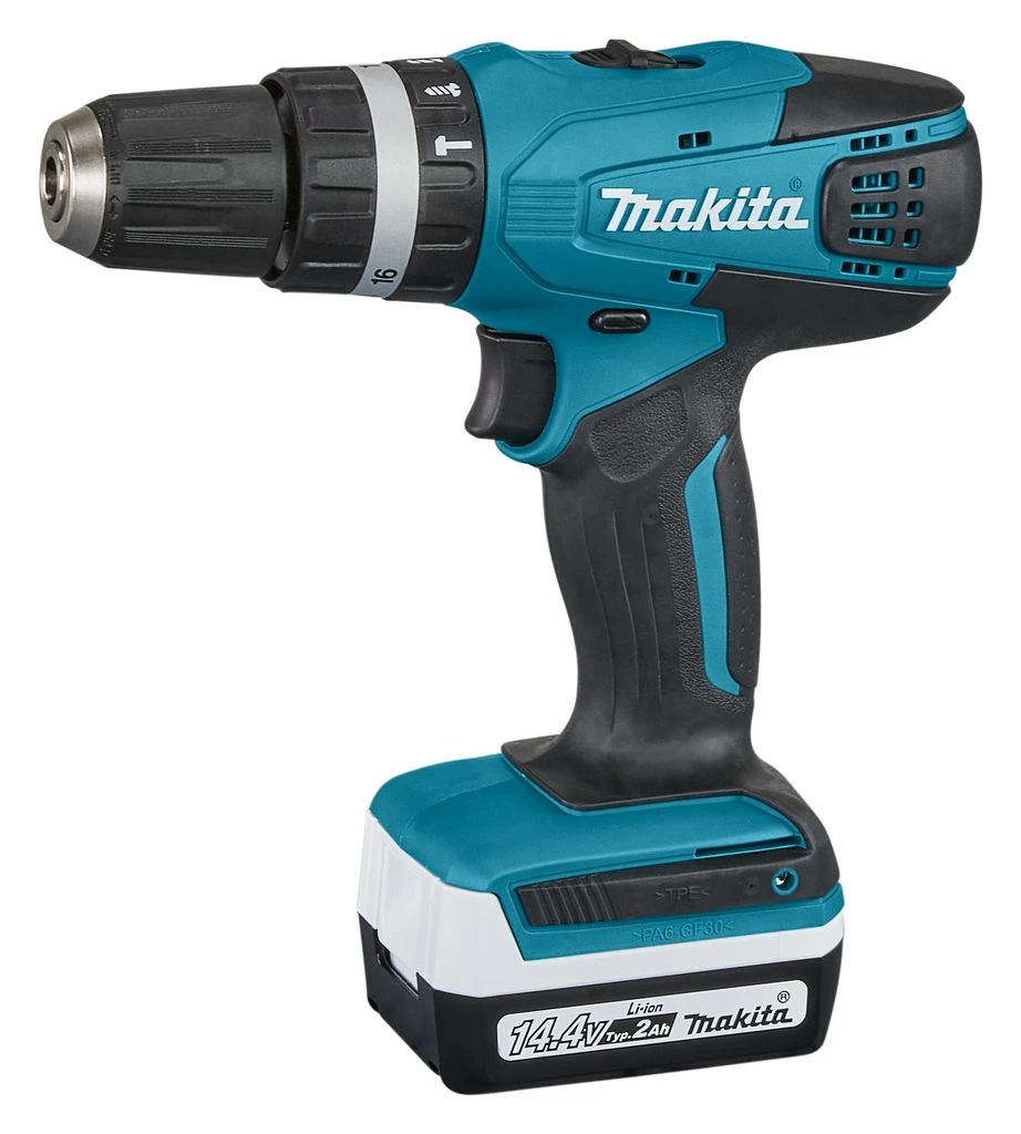 Makita HP347D002 14,4 V Li-ion Accu Klopboor-/schroefmachine Set (2x2.0 Ah) In Koffer 2 Makita HP347D002 14,4 V Li-ion Accu Klopboor-/schroefmachine Set (2x2.0 Ah) In Koffer - Afbeelding 2