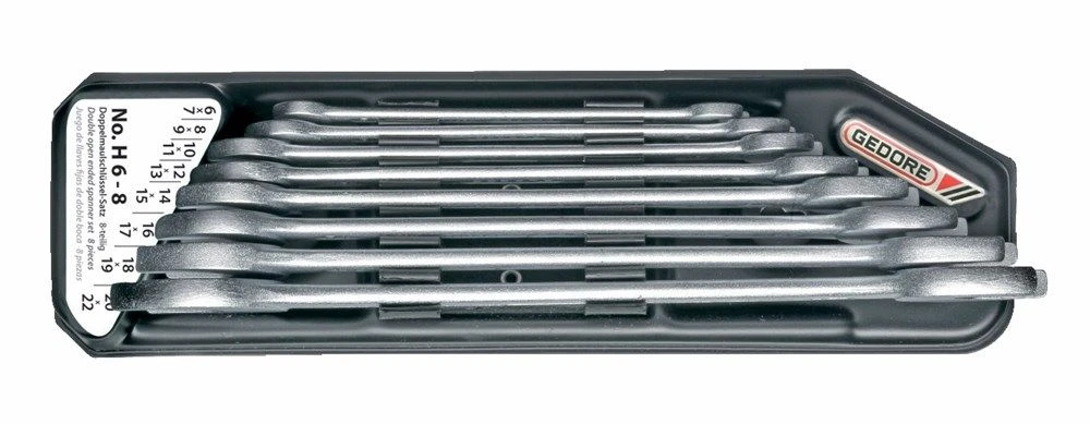 Gedore H 6-8 8-delige Steeksleutelset - 6-22mm - 6079400 1 Gedore H 6-8 8-delige Steeksleutelset - 6-22mm - 6079400