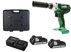 HiKOKI WR18DJL WCZ 18V MultiVolt Li-Ion Accu Slagmoersleutel Set (2x 1,5Ah) In Koffer - 1/2" - 220Nm