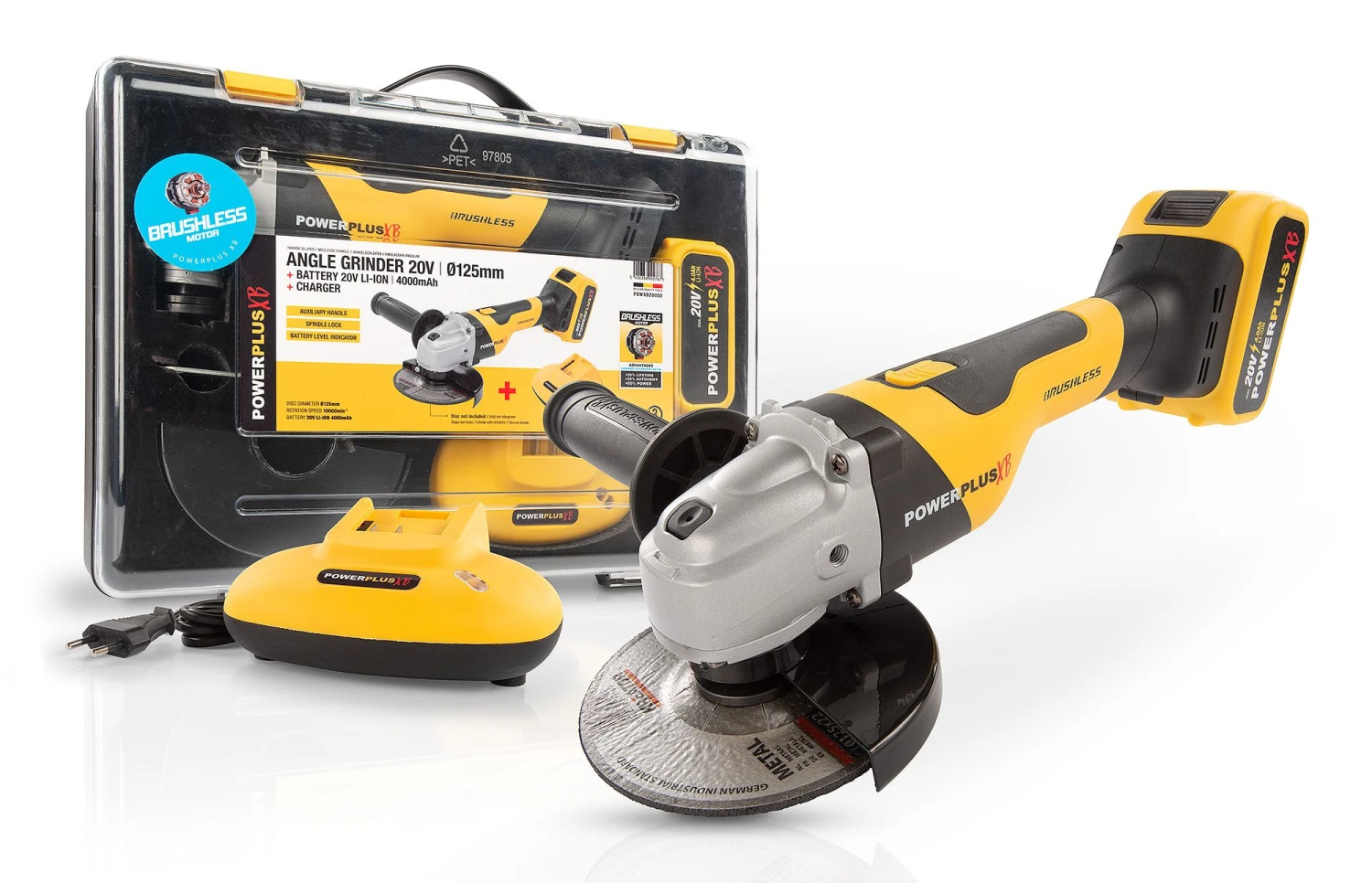 Powerplus POWXB20050 20V Li-Ion Accu Haakse Slijper Set (1x 4.0Ah Accu) In Koffer - Koolborstelloos 1 Powerplus POWXB20050 20V Li-Ion Accu Haakse Slijper Set (1x 4.0Ah Accu) In Koffer - Koolborstelloos