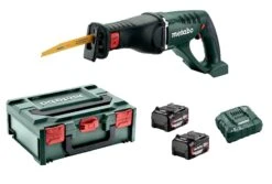Metabo ASE 18 LTX 18V Li-Ion Accu Reciprozaag Set (2x 4.0Ah Li-Power Accu) In MetaBOX - Snelwissel - 602269610