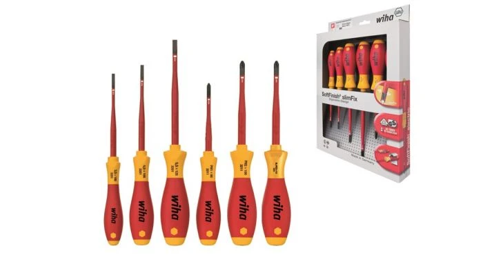 Wiha 3201 K6 01 6-delige SoftFinish SlimFix VDE Schroevendraaierset - Sleuf/Philips/Pozidrive - 38362 1 Wiha 3201 K6 01 6-delige SoftFinish SlimFix VDE Schroevendraaierset - Sleuf/Philips/Pozidrive - 38362