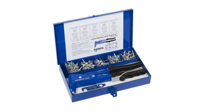 Gesipa NTX Junior Kit Blindklinknageltang Inclusief Nagels In Koffer - 2,4-5,0mm - 1457662 1 Gesipa NTX Junior Kit Blindklinknageltang Inclusief Nagels In Koffer - 2,4-5,0mm - 1457662