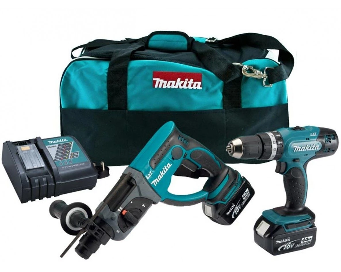 Makita DLX2025M 18V Li-Ion Accu Klopboor-/schroefmachine (DHP453) & SDS-plus Combihamer Body (DHR202) Combiset In Tas 1 Makita DLX2025M 18V Li-Ion Accu Klopboor-/schroefmachine (DHP453) & SDS-plus Combihamer Body (DHR202) Combiset In Tas