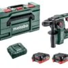 Metabo PowerMaxx BH 12 BL 16 12V Li-ion Accu SDS-plus Boorhamer Set (2x 4.0Ah Accu) In MetaBox - 1.3J - Koolborstelloos - 600207800