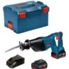 Bosch GSA 18 V-LI 18V Li-Ion Accu Reciprozaag Set (2x 5.0Ah Accu) In L-Boxx - Snelwissel - Variabel - 060164J00B