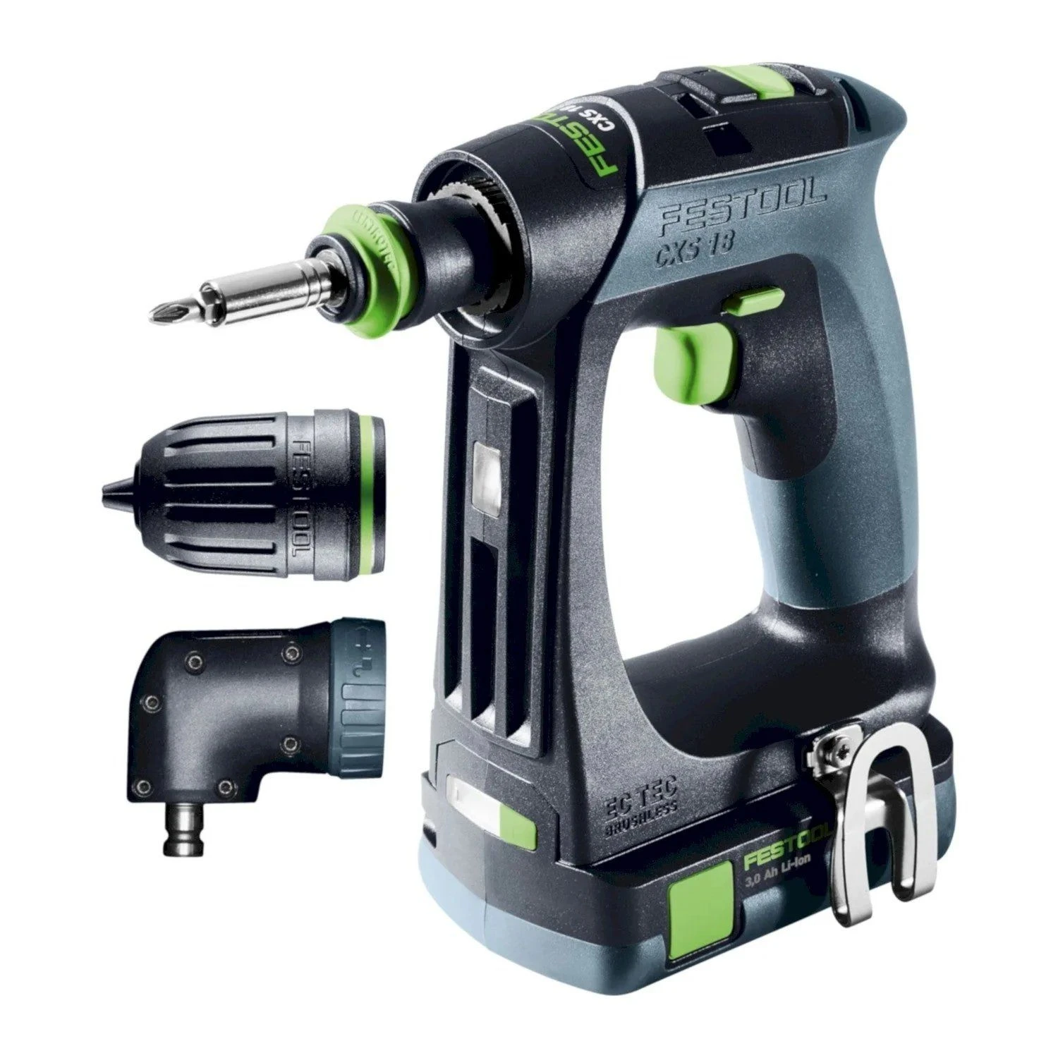 Festool CXS 18 C 3,0-Set 18V Li-Ion Accu Schroefboormachine (2x 3,0Ah) In Systainer - 40Nm - 576884 2 Festool CXS 18 C 3,0-Set 18V Li-Ion Accu Schroefboormachine (2x 3,0Ah) In Systainer - 40Nm - 576884 - Afbeelding 2