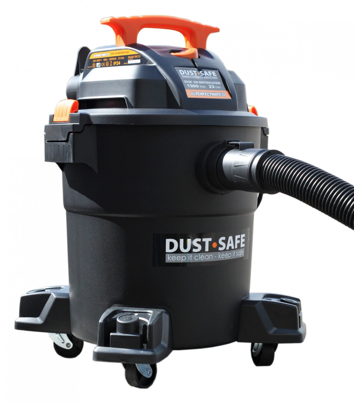 Perfectmate VAC23 DustSafe Bouwstofzuiger - 1300W - 23L 1 Perfectmate VAC23 DustSafe Bouwstofzuiger - 1300W - 23L
