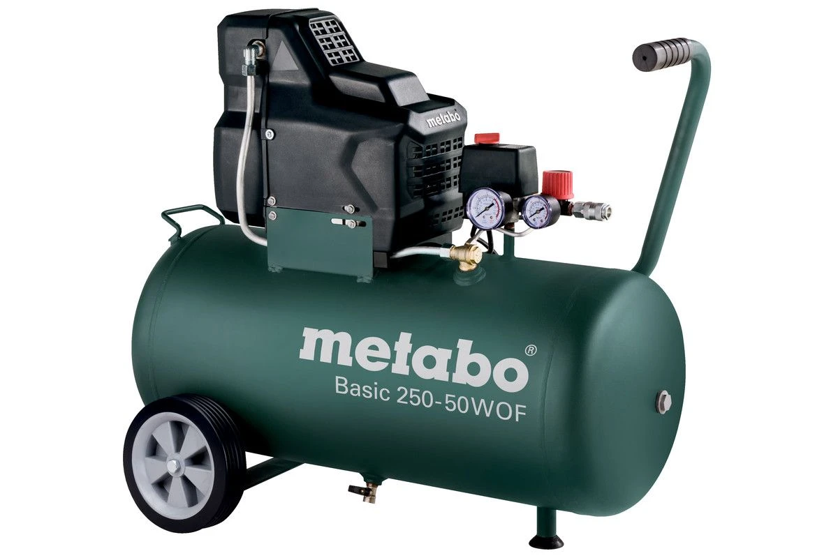 Metabo Basic 250-50 W OF Set Compressor + LPZ 4 Toebehorenset - 1500W - 8 Bar - 50L - 100 L/min - 690988000 2 Metabo Basic 250-50 W OF Set Compressor + LPZ 4 Toebehorenset - 1500W - 8 Bar - 50L - 100 L/min - 690988000 - Afbeelding 2