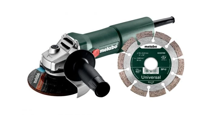 Metabo W 750-125 Haakse Slijper Incl. Diamant-doorslijpschijf - 750W - 125mm 1 Metabo W 750-125 Haakse Slijper Incl. Diamant-doorslijpschijf - 750W - 125mm