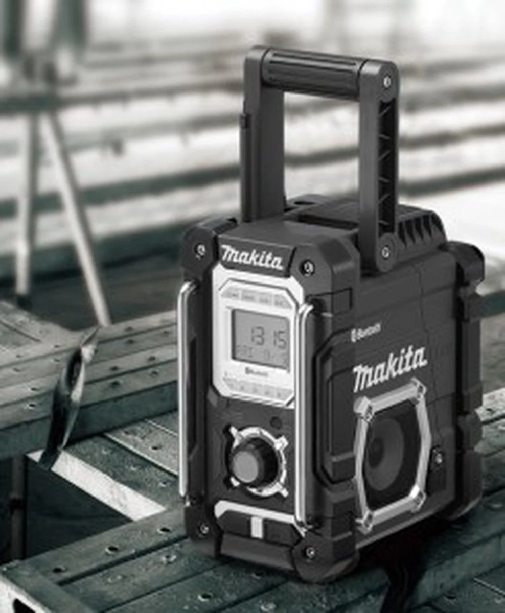 Makita DMR106B 7.2-18V Li-Ion Accu Bouwradio - Bluetooth - Netstroom & Accu (zwart Model) 4 Makita DMR106B 7.2-18V Li-Ion Accu Bouwradio - Bluetooth - Netstroom & Accu (zwart Model) - Afbeelding 4